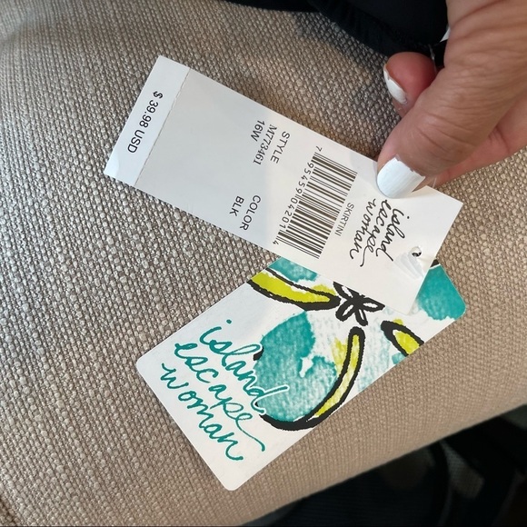 F: Island Escape NWT Women’s Swim bottom Black Sz 16W - Picture 3 of 8